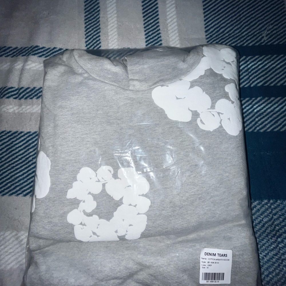 Gray and White Floral Men's Jacket